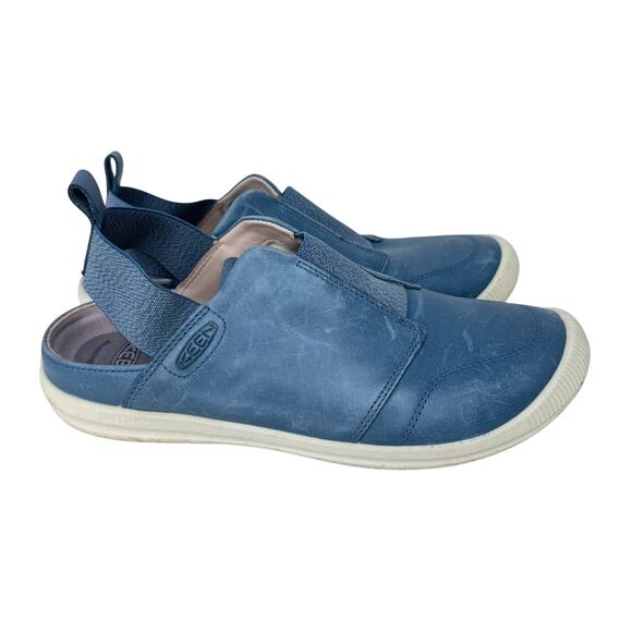 KEEN Lorelai II Slingback Shoes Womens US 8.5 Blue Upper Leather Slip-On 1024941 - Picture 1 of 7
